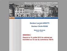 Tablet Screenshot of docteurarditti.com